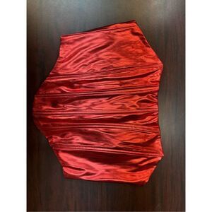 NWT Windsor Red Shiny Strapless Corset Top Size Large
